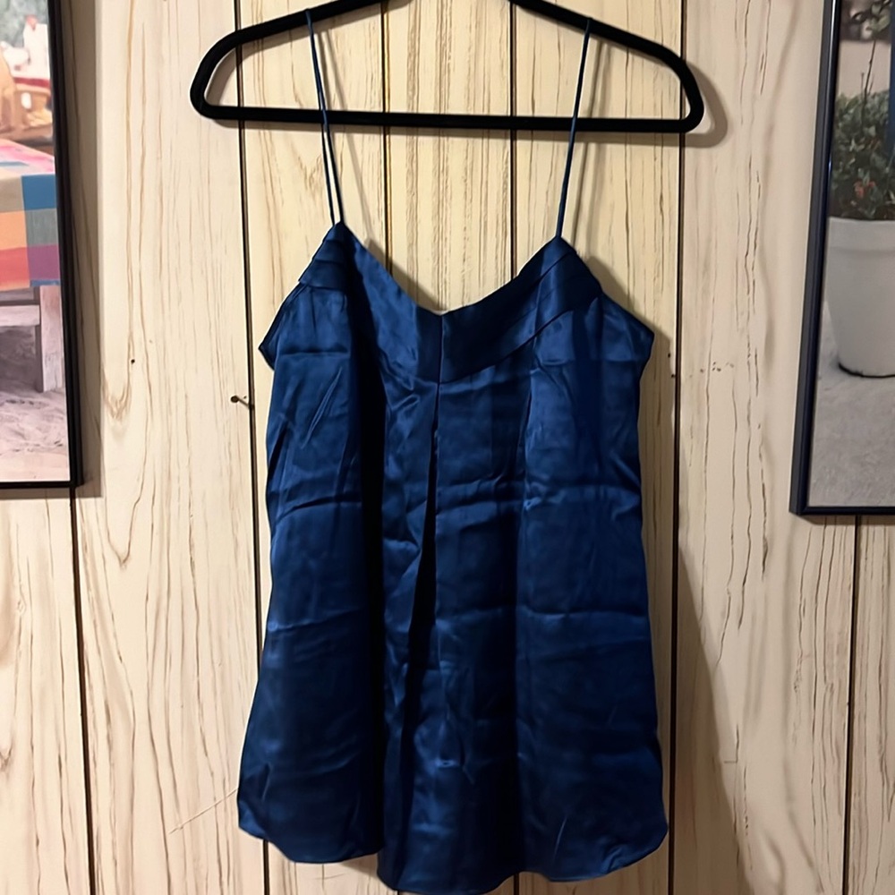 Laundry Shelli Segal blue flowy tank top